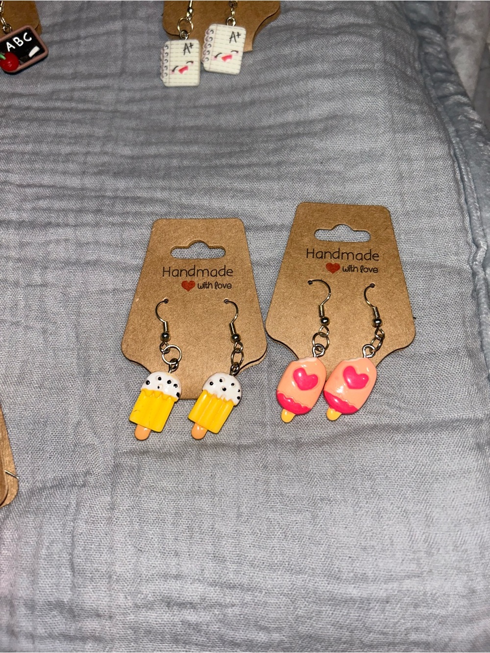 Handmade popsicle earrings